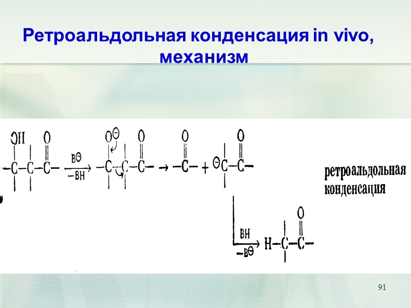 91 Ретроальдольная конденсация in vivo,         